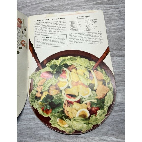 Mazola Salad Bowl Vintage Recipe Booklet 1938 Salad Oil Cookbook - Picture 4 of 8